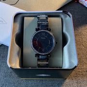  Shop Authentic Fossil Carlie Black Dial Black Steel Strap Watch for Women - ES4488 - Luxxuri