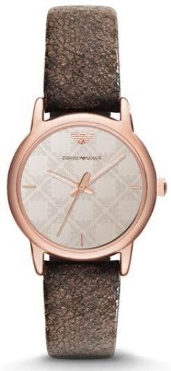  Shop Authentic Emporio Armani Classic Analog Grey Dial Brown Leather Strap Watch For Men - AR1813 - Luxxuri