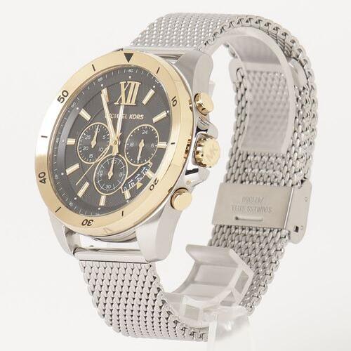  Shop Authentic Michael Kors Brecken Quartz Black Dial Silver Mesh Strap Watch For Men - MK8961 - Luxxuri