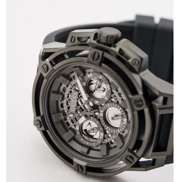  Shop Authentic Guess Matrix Multifunction Grey Dial Grey Rubber Strap Watch for Men - GW0423G3 - Luxxuri