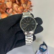  Shop Authentic Armani Exchange Cayde Analog Black Dial Silver Steel Strap Watch For Men - AX2700 - Luxxuri