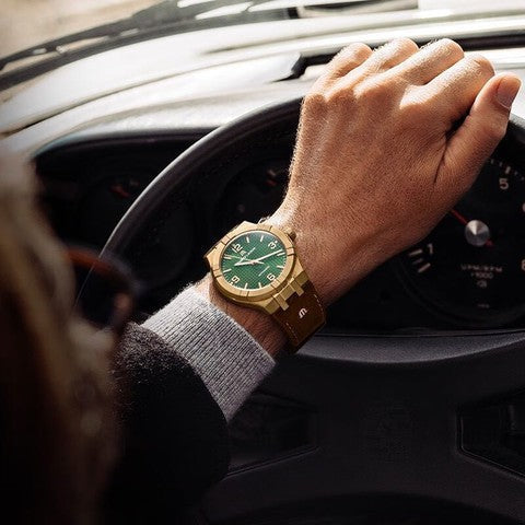  Shop Authentic Maurice Lacroix Aikon Automatic Green Dial Brown Leather Strap Watch For Men - AI6008-BRZ0B-630-M - Luxxuri