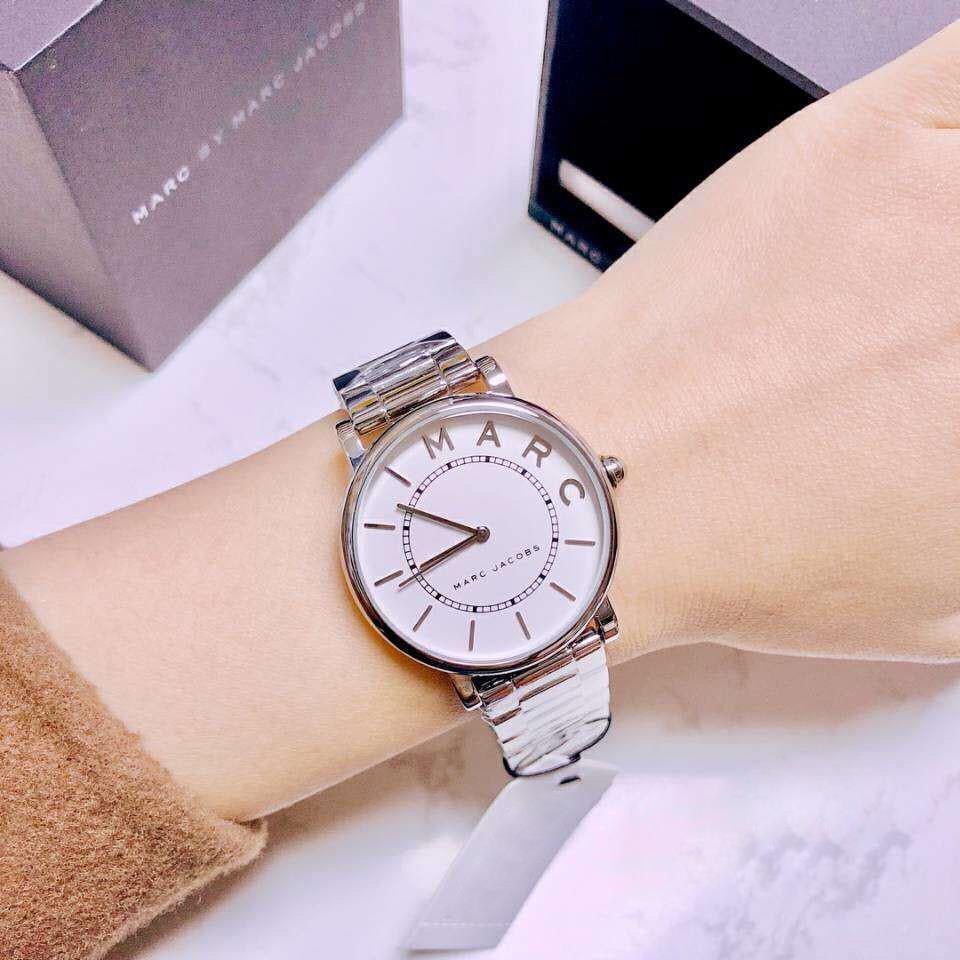  Shop Authentic Marc Jacobs Roxy White Dial Silver Steel Strap Watch for Women - MJ3521 - Luxxuri