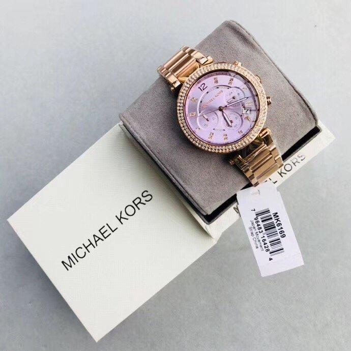  Shop Authentic Michael Kors Parker Purple Dial Rose Gold Steel Strap Watch for Women - MK6169 - Luxxuri
