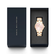  Shop Authentic Daniel Wellington Iconic Link Pink Dial Rose Gold Steel Strap Watch For Women - DW00100333 - Luxxuri