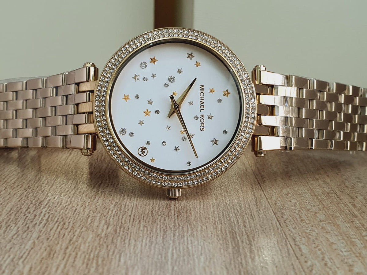  Shop Authentic Michael Kors Darci White Dial Gold Steel Strap Watch for Women - MK3727 - Luxxuri