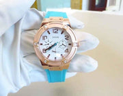  Shop Authentic Guess Jet Setter White Dial Turquoise Silicone Strap Watch For Women - W0564L3 - Luxxuri