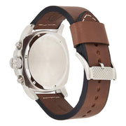  Shop Authentic Fossil Modern Machine White Dial Brown Leather Strap Watch for Men - FS4929 - Luxxuri