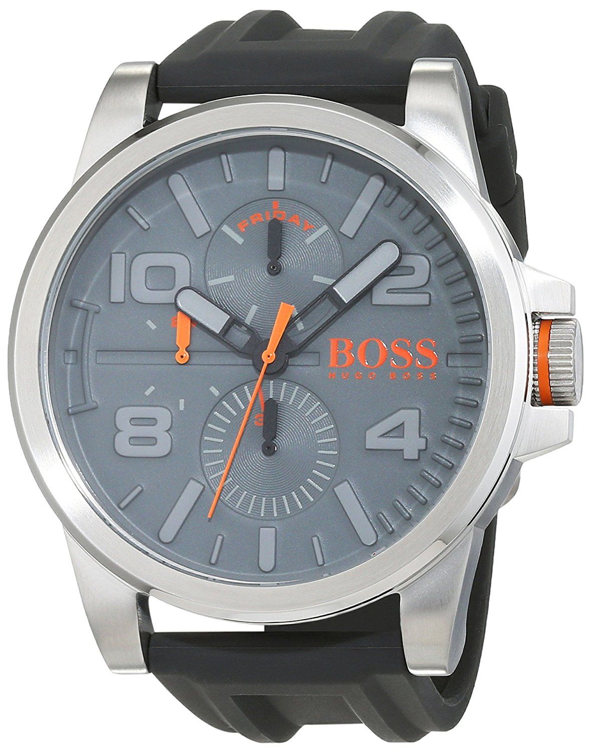  Shop Authentic Hugo Boss Detroit Sport Quartz Black Dial Black Rubber Strap Watch for Men - 1550006 - Luxxuri