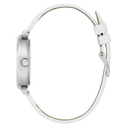  Shop Authentic Guess Rumour Silver Dial White Leather Strap Watch For Women - GW0689L1 - Luxxuri