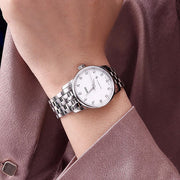  Shop Authentic Mido Baroncelli III Automatic Diamonds White Dial Silver Steel Strap Watch For Women - M7600.4.66.1 - Luxxuri