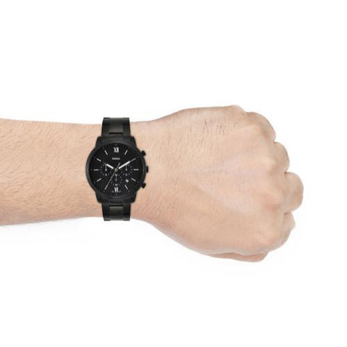  Shop Authentic Fossil Neutra Chronograph Black Dial Black Steel Strap Watch for Men - FS5474 - Luxxuri