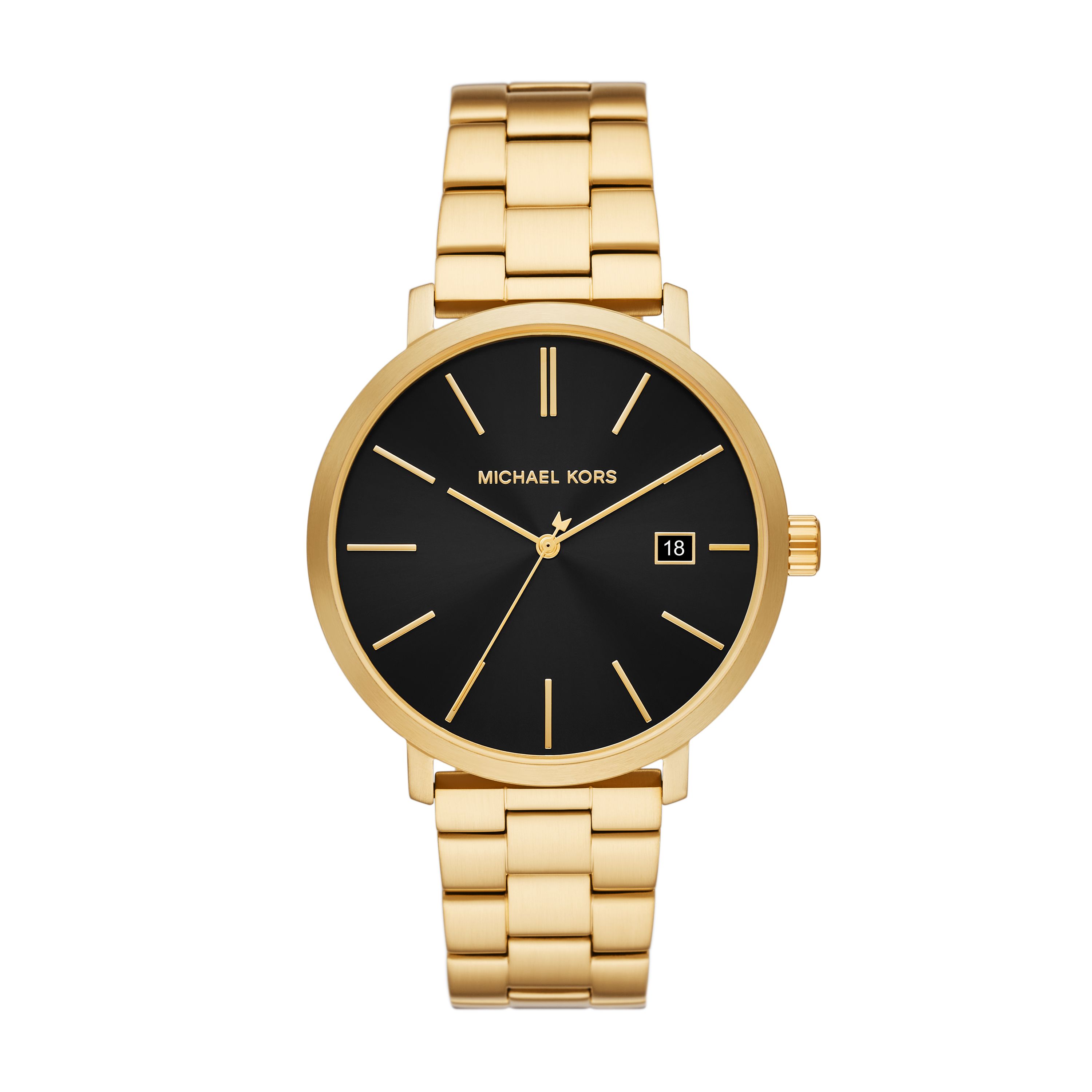  Shop Authentic Michael Kors Blake Quartz Black Dial Gold Steel Strap Watch for Men - MK9136 - Luxxuri