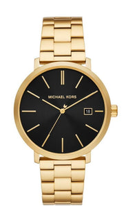  Shop Authentic Michael Kors Blake Quartz Black Dial Gold Steel Strap Watch for Men - MK9136 - Luxxuri