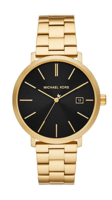  Shop Authentic Michael Kors Blake Quartz Black Dial Gold Steel Strap Watch for Men - MK9136 - Luxxuri