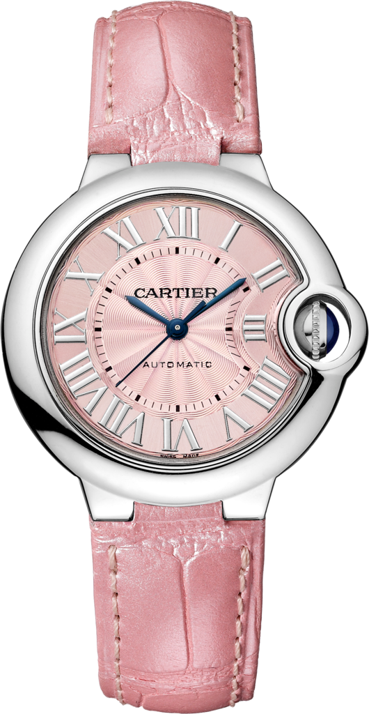 Shop Authentic Cartier Ballon Blue De Cartier Pink Dial Pink Leather Strap Watch for Women - WSBB0031 - Luxxuri