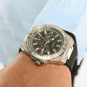  Shop Authentic Guess Baguette Crystals Black Dial Black Silicone Strap Watch For Men - GW0208G1 - Luxxuri