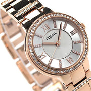  Shop Authentic Fossil Virginia White Dial Rose Gold Steel Strap Watch for Women - ES3284 - Luxxuri