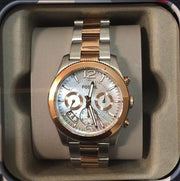  Shop Authentic Fossil Perfect Boyfriend Mother of Pearl Dial Two Tone Steel Strap Watch for Women - ES4135 - Luxxuri