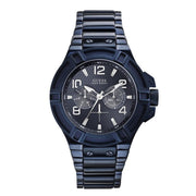  Shop Authentic Guess Rigor Multifunction Black Dial Blue Steel Strap Watch for Men - W0218G4 - Luxxuri