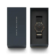  Shop Authentic Daniel Wellington Classic Cornwall Black Dial Black NATO Strap Watch For Women - DW00100150 - Luxxuri