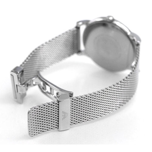 Shop Authentic Emporio Armani Luigi Quartz Grey Dial Silver Mesh Bracelet Watch For Men - AR11069 - Luxxuri