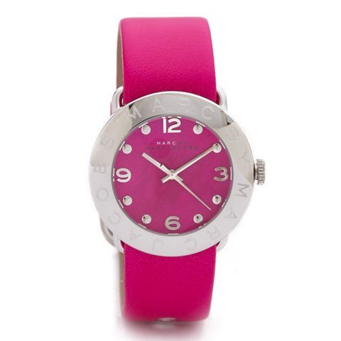  Shop Authentic Marc Jacobs Amy Pop Pink Dial Pink Leather Strap Watch for Women - MBM1286 - Luxxuri