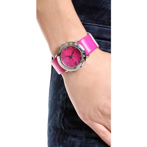  Shop Authentic Marc Jacobs Amy Pop Pink Dial Pink Leather Strap Watch for Women - MBM1286 - Luxxuri