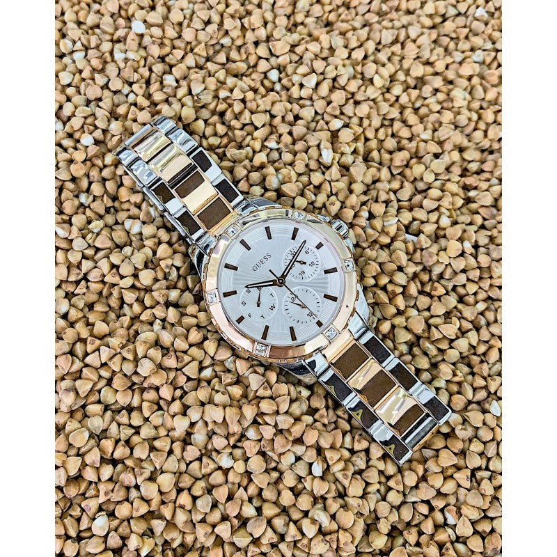  Shop Authentic Guess Mist Quartz Silver Dial Two Tone Steel Strap Watch For Women - W0443L4 - Luxxuri