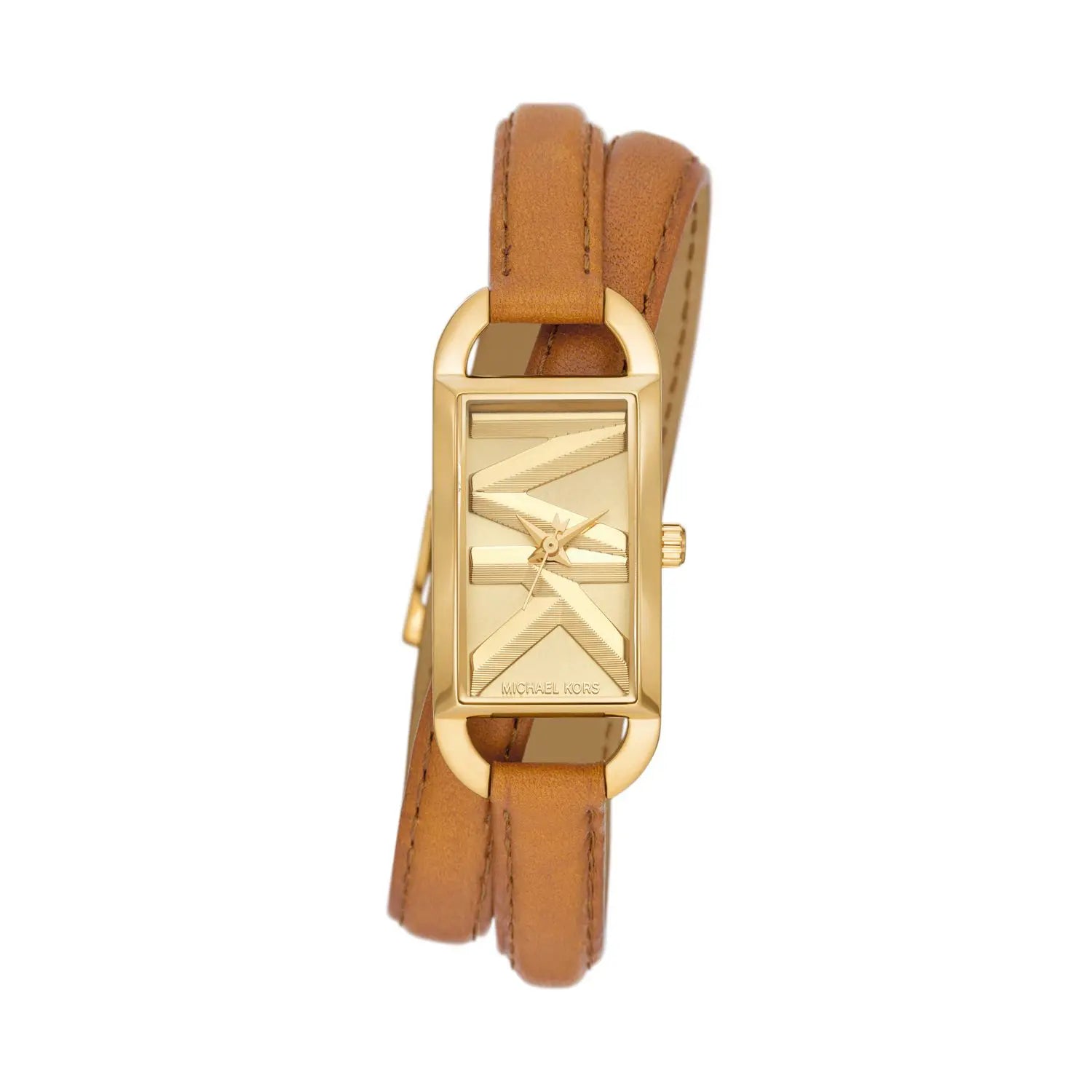  Shop Authentic Michael Kors Empire Three Hand Gold Dial Brown Leather Strap Watch for Women - MK4721 - Luxxuri