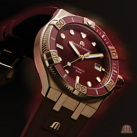  Shop Authentic Maurice Lacroix Aikon Venturer Asia Special Edition Red Dial Red Rubber Strap Watch For Men - AI6058-BRZ6B-530-6 - Luxxuri
