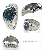  Shop Authentic Emporio Armani Valente Chronograph Blue Dial Silver Steel Strap Watch For Men - AR1789 - Luxxuri