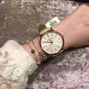  Shop Authentic Michael Kors Jaryn Quartz Gold Dial Pink Leather Strap Watch For Women - MK2471 - Luxxuri