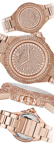  Shop Authentic Michael Kors Camille Crystal Rose Gold Dial Rose Gold Steel Strap Watch for Women - MK5862 - Luxxuri