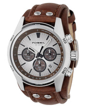  Shop Authentic Fossil Coachman Chronograph Silver Dial Brown Leather Strap Watch for Men - CH2565 - Luxxuri