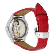  Shop Authentic Tissot Chemin Des Tourelles Powermatic 80 Mother of Pearl White Dial Red Leather Strap Watch For Women - T099.207.16.118.00 - Luxxuri