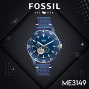  Shop Authentic Fossil Crewmaster Sports Automatic Blue Dial Blue Leather Strap Watch for Men - ME3149 - Luxxuri