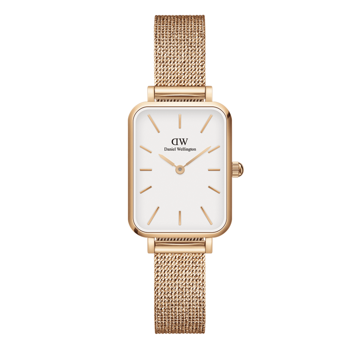  Shop Authentic Daniel Wellington Quadro Melrose White Dial Gold Mesh Strap Watch For Women - DW00100431 - Luxxuri