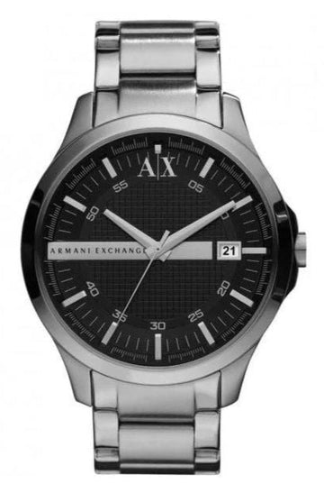  Shop Authentic Armani Exchange Hampton Chronograph Black Dial Silver Steel Strap Watch For Men - AX2103 - Luxxuri