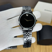 Shop Authentic Movado Museum Classic Black Dial Silver Steel Strap Watch for Men - 0607199 - Luxxuri
