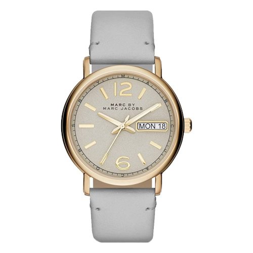  Shop Authentic Marc Jacobs Fergus Grey Dial Grey Leather Strap Watch for Women - MBM8654 - Luxxuri