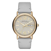  Shop Authentic Marc Jacobs Fergus Grey Dial Grey Leather Strap Watch for Women - MBM8654 - Luxxuri