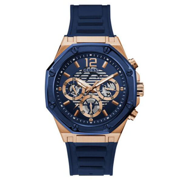  Shop Authentic Guess Momentum Chronograph Blue Dial Blue Rubber Strap Watch for Men - GW0263G2 - Luxxuri