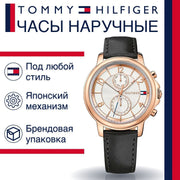  Shop Authentic Tommy Hilfiger Claudia White Dial Black Leather Strap Watch for Women - 1781817 - Luxxuri