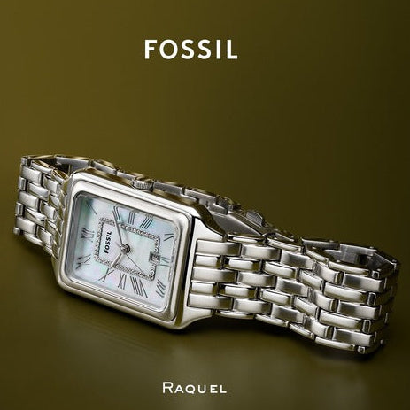  Shop Authentic Fossil Raquel Three Hand Date White Dial Silver Steel Strap Watch for Women - ES5221 - Luxxuri