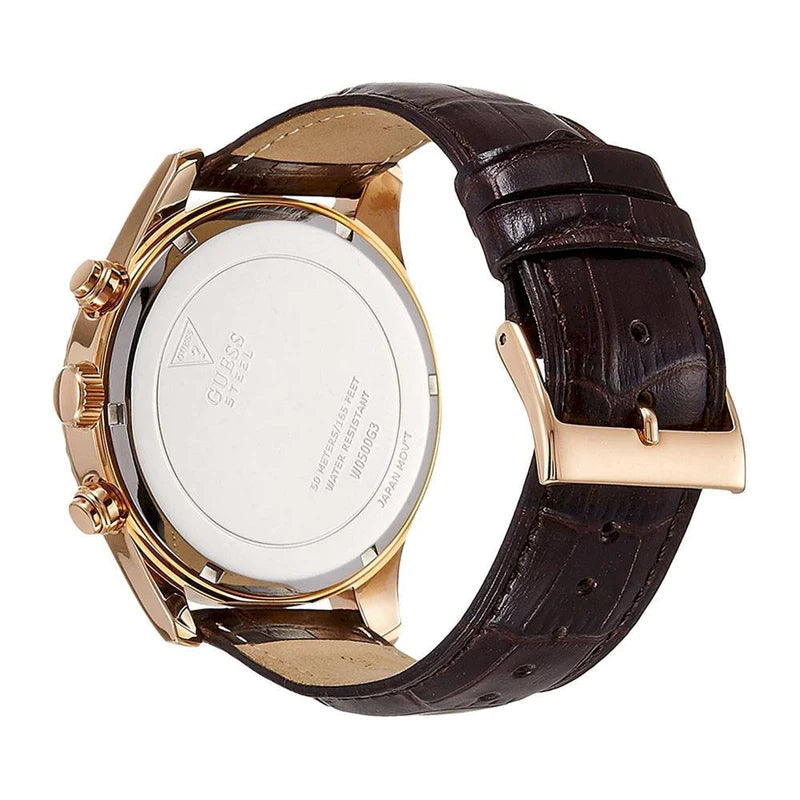  Shop Authentic Guess Pursuit Chronograph Brown Dial Brown Leather Strap Watch for Men - W0500G3 - Luxxuri