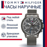  Shop Authentic Tommy Hilfiger London Chronograph Grey Dial Grey Mesh Bracelet Watch for Men - 1791530 - Luxxuri