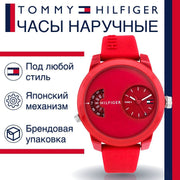 Shop Authentic Tommy Hilfiger Denim Red Dial Red Rubber Strap Watch for Men - 1791557 - Luxxuri