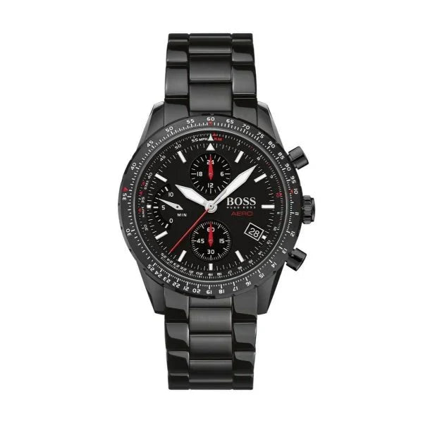  Shop Authentic Hugo Boss Aero Black Dial Black Steel Strap Watch for Men - 1513771 - Luxxuri