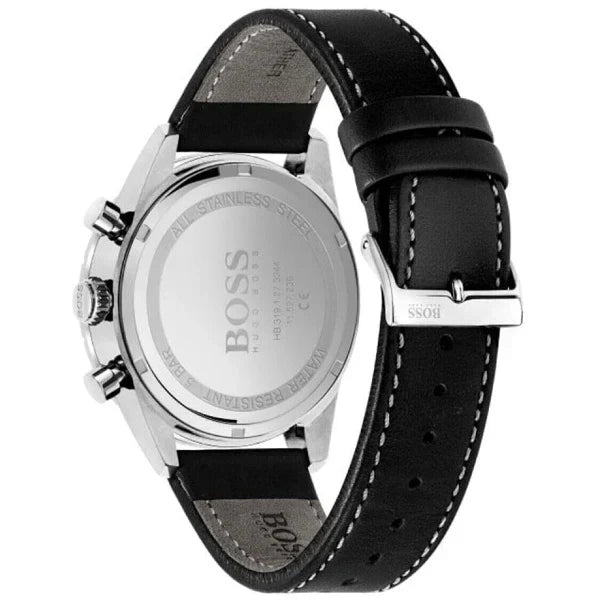  Shop Authentic Hugo Boss Pilot Edition Black Dial Black Leather Strap Watch for Men - 1513853 - Luxxuri